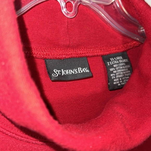 St. John’s Bay Turtle Neck Long Sleeve 100% Cotton Burgundy Shirt • NWOT - Picture 4 of 6